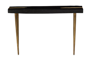 Asamra Black Acacia Wood Console Table detail image – Xshowhome furniture