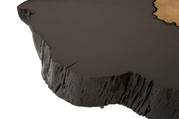 Asamra Black And Gold Coffee Table detail image – Xshowhome furniture
