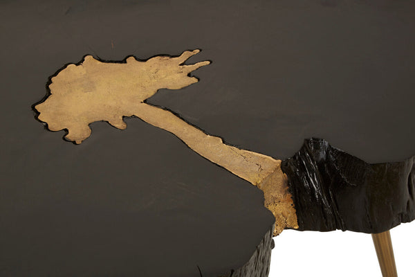 Asamra Black And Gold Coffee Table detail image – Xshowhome furniture