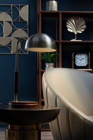 Kensington Townhouse Black and Gold Side Table with Column Base detail image – Xshowhome furniture