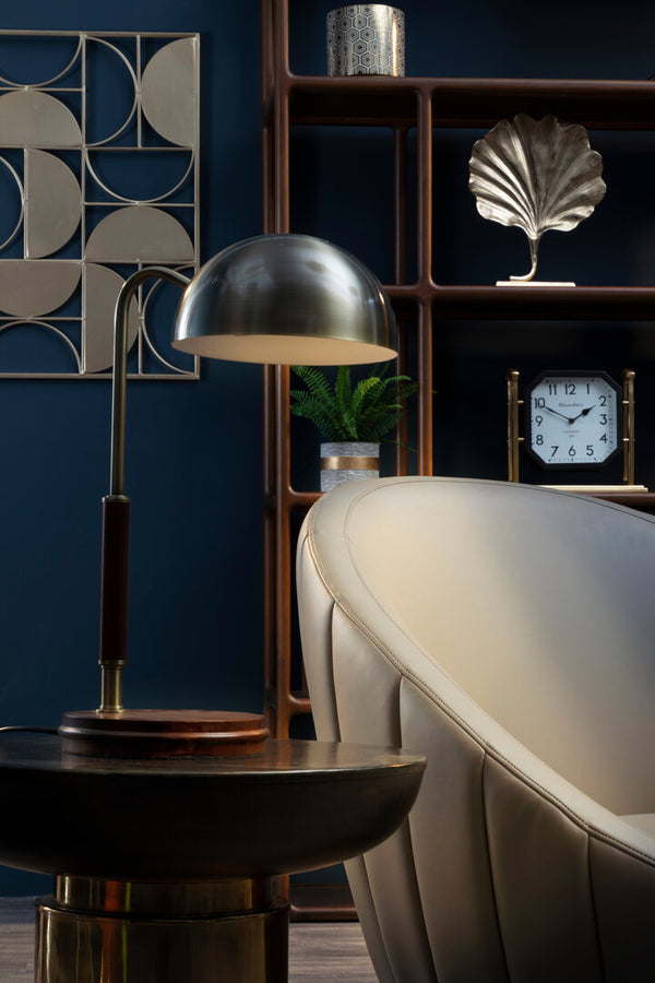 Kensington Townhouse Black and Gold Side Table with Column Base detail image – Xshowhome furniture