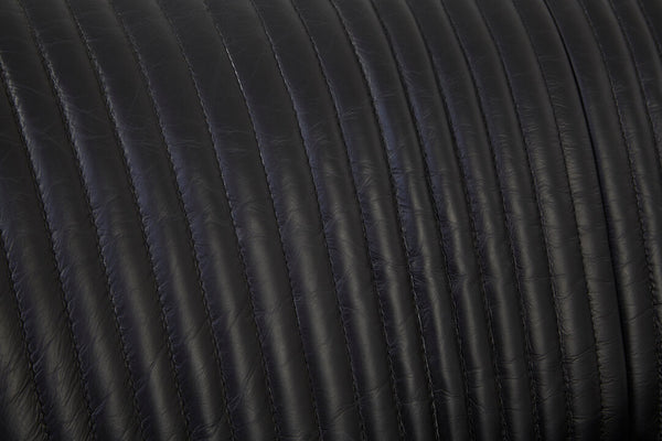 Victor 2 Seat Black Leather Sofa detail image – Xshowhome furniture