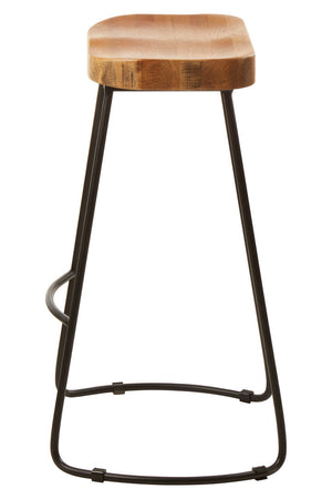Lyon Oak Wood Bar Stool detail image – Xshowhome furniture