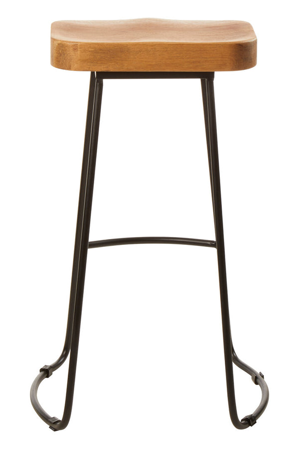 Lyon Oak Wood Bar Stool detail image – Xshowhome furniture