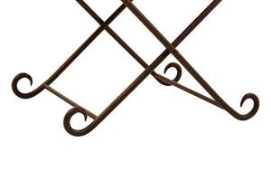 Buffalo Tan Leather And Iron Folding Stool detail image – Xshowhome furniture