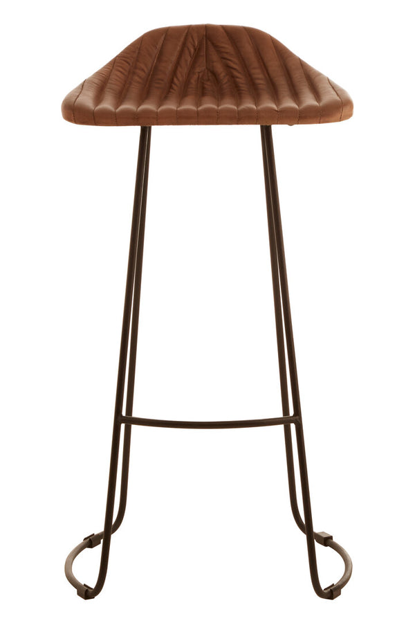 Buffalo Brown Leather Bar Stool detail image – Xshowhome furniture