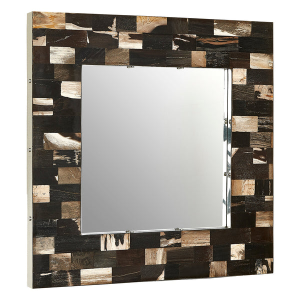 Relic Square Petrified Wood Wall Mirror – Xshowhome furniture