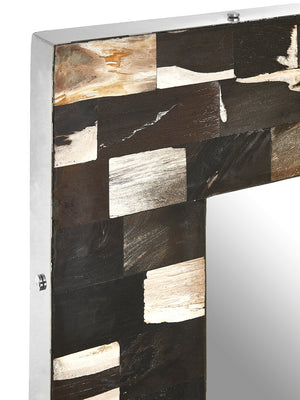 Relic Square Petrified Wood Wall Mirror detail image – Xshowhome furniture