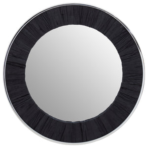 Kerala Black Round Wall Mirror detail image – Xshowhome furniture