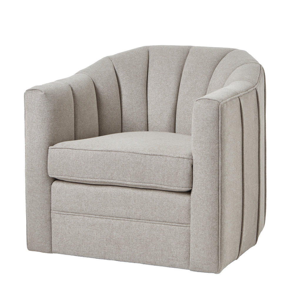Lily Swivel Chair in Oatmeal Twill