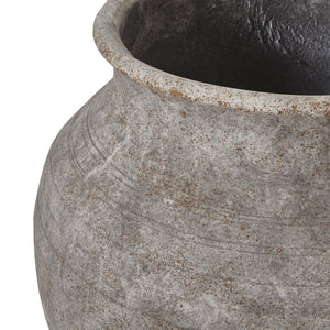 Hellenic Extra Large Old Wall Grey Planter Pot — Xshowhome