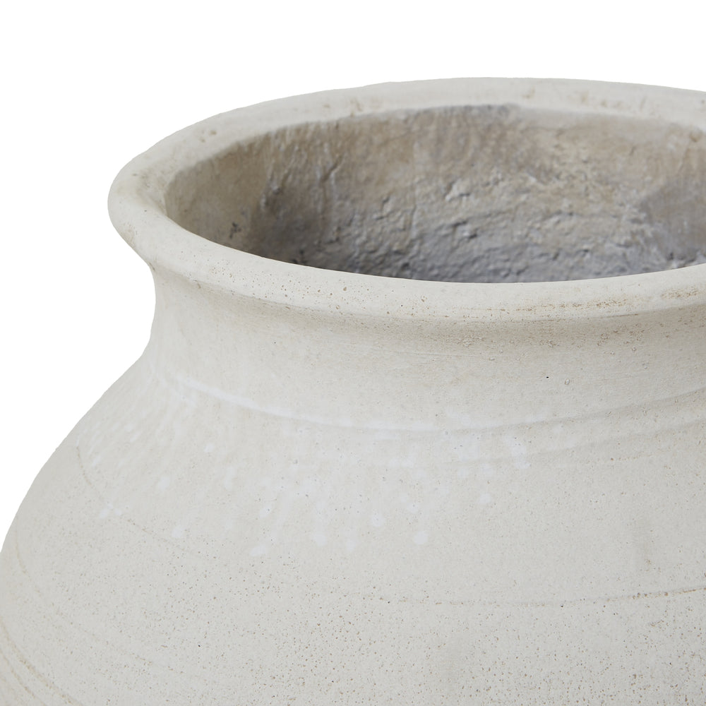 Hellenic Medium Lyme White Planter Pot — Xshowhome