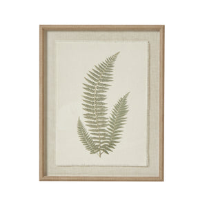 Fern Art on Texture – Torn Paper with Beaded Frame