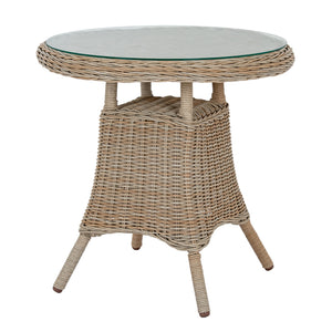Amalfi Collection Outdoor Bistro Table With Wood Top — Xshowhome