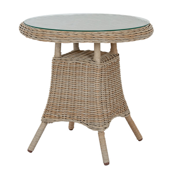 Amalfi Collection Outdoor Bistro Table With Wood Top — Xshowhome