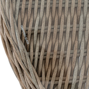 Amalfi Collection Outdoor Bistro Table With Wood Top — Xshowhome