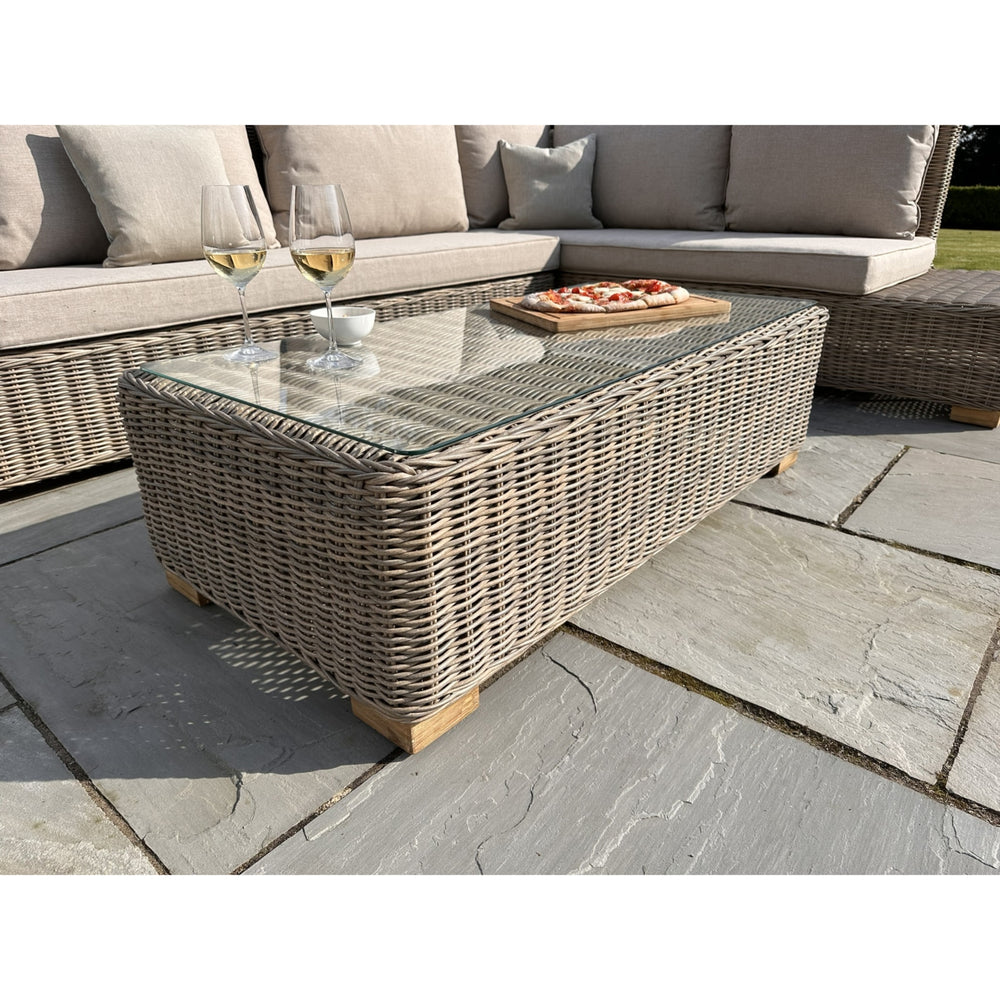 Capri Collection Outdoor Large Corner And Coffee Table Set — Xshowhome