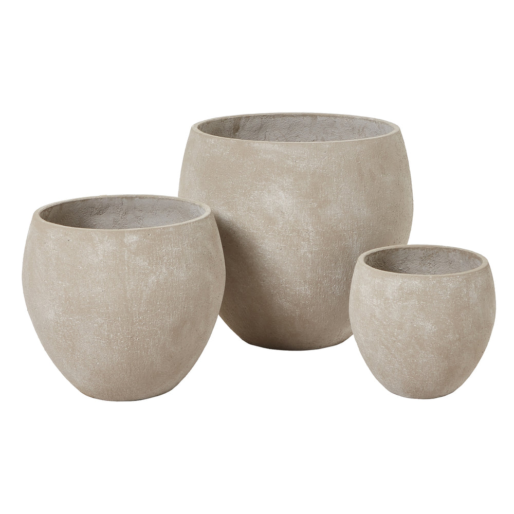 Kyros Shaded Sand Set Of 3 Planters — Xshowhome