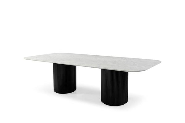 Lantine Marble 240 Dining Table - Matt Black - Tommy Franks