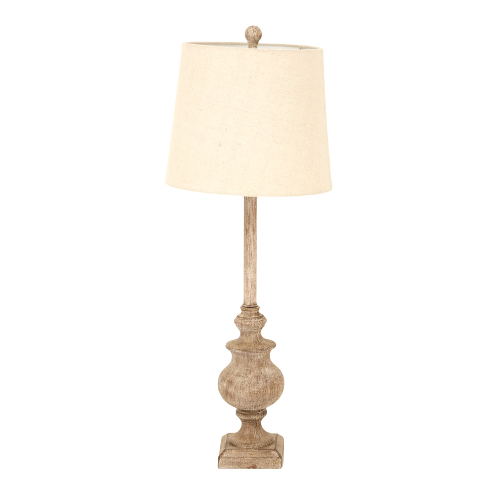 Chiaro Candlestick Table Lamp with Linen Shade