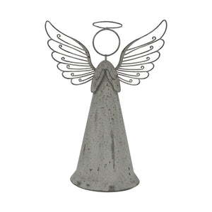 Large Rustic Metal Standing Angel