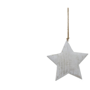 Large Whitewashed Rustic Hanging Star
