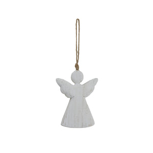 Whitewashed Rustic Hanging Angel