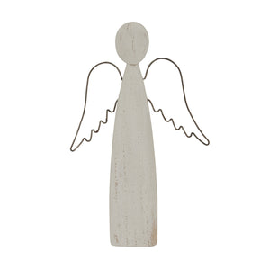 Whitewashed Rustic Standing Angel
