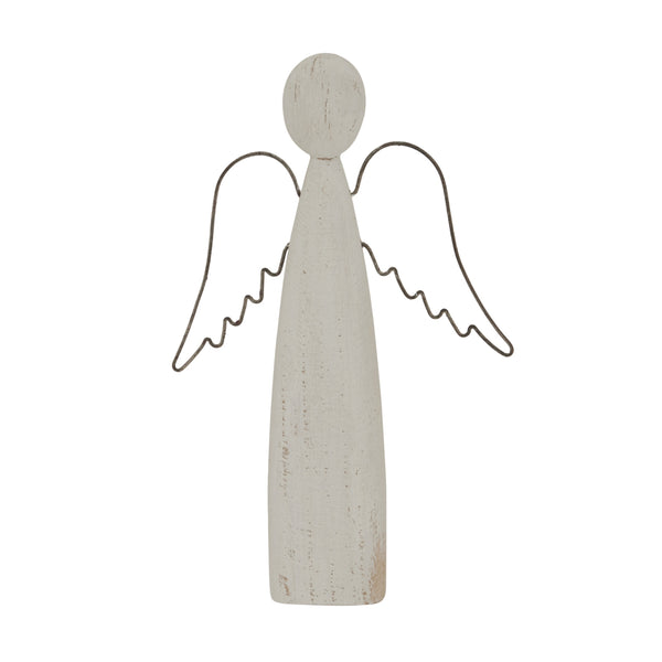 Whitewashed Rustic Standing Angel