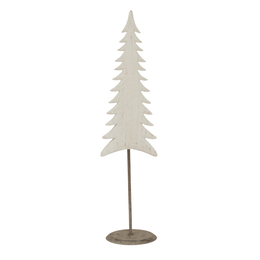 Medium Whitewashed Tall Tree on Stand