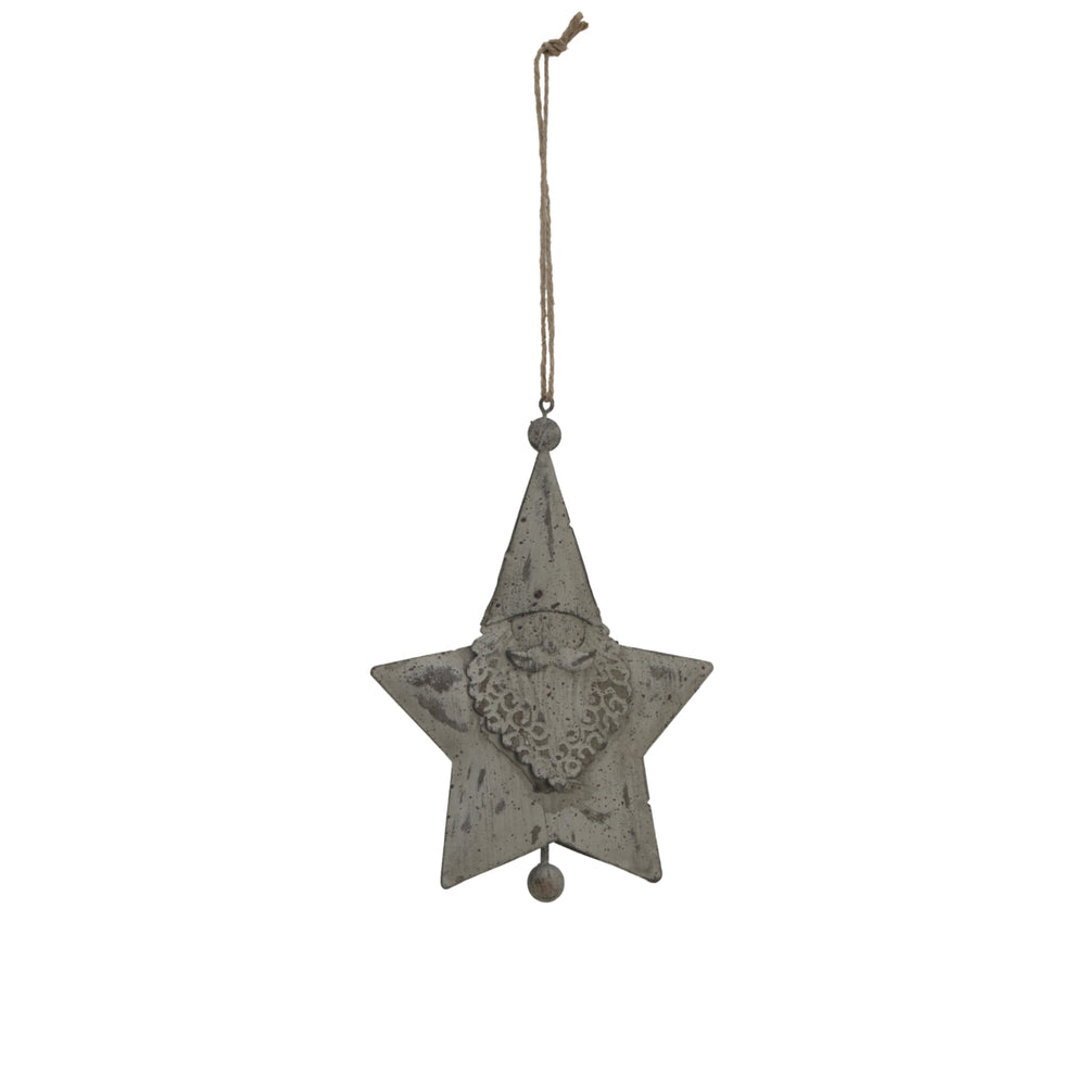Large Rustic Hanging Santa Star