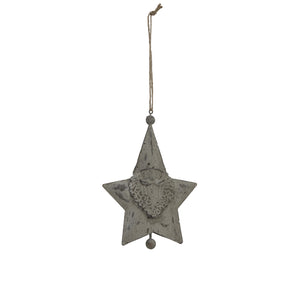 Large Rustic Hanging Santa Star