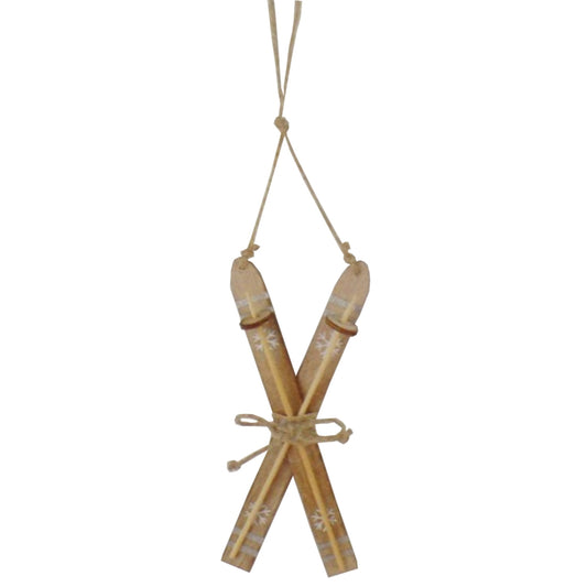 Natural Rustic Crossed Skis