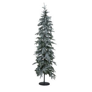 Slim Snowy Woodland Pre – Lit 200 LED Christmas Tree