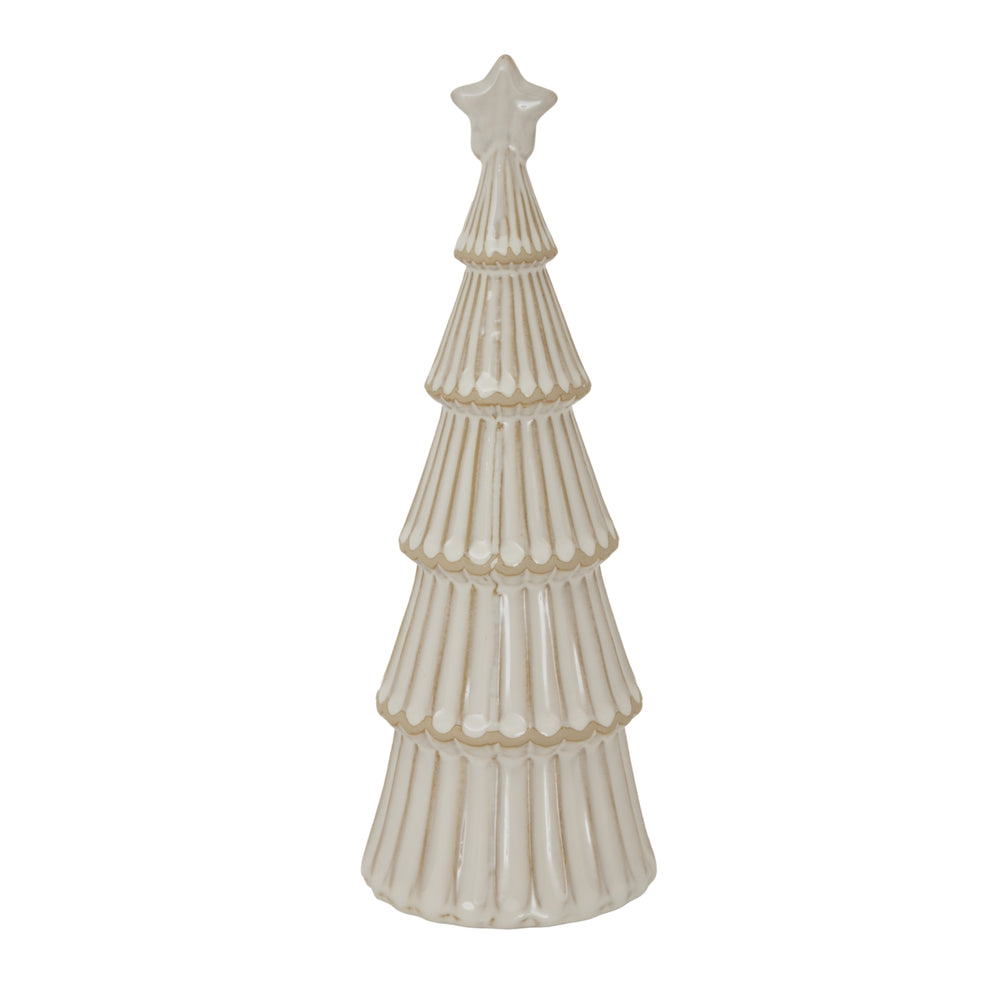 Large Alora Ceramic Snowy Layered Tree with Star