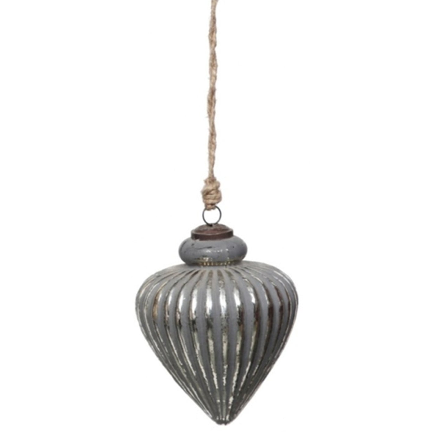 Grey Metallic Collection Large Vallupe  Bauble