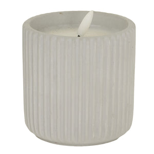 Luxe Collection Natural Glow Chalk Ribbed Large LED Candle