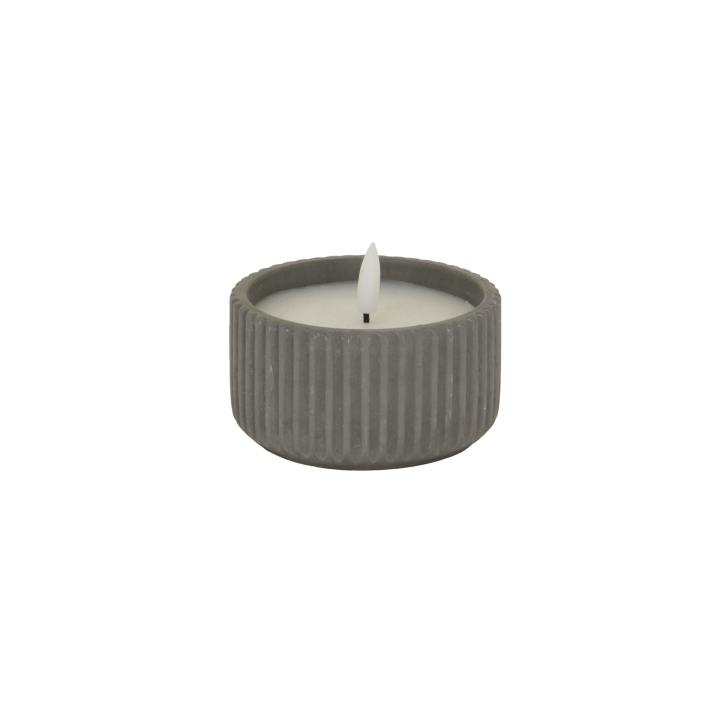 Luxe Collection Natural Glow Ribbed Small Led Candle