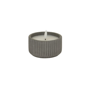 Luxe Collection Natural Glow Ribbed Small LED Candle