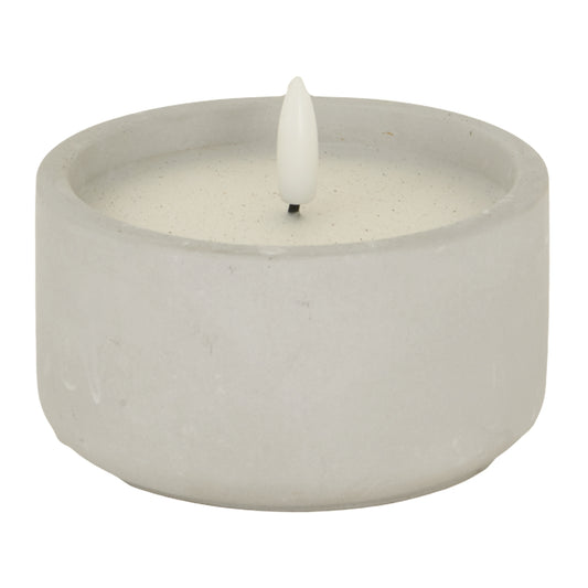 Luxe Collection Natural Glow Chalk Round Led Candle