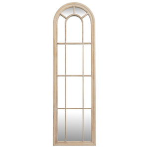 Washed Wood Tall Arched Window Mirror