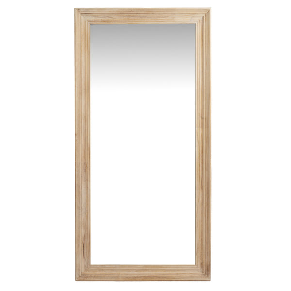 Washed Wood Large Framed Mirror