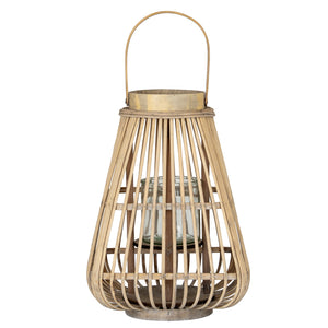 Medium Peardrop Wicker Lantern with Glass Holder
