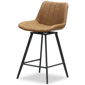 Malmo Tan Swivel Bar Stool