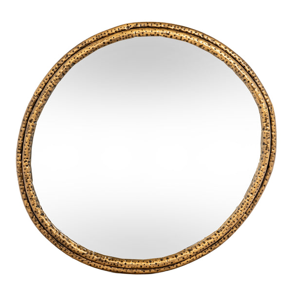 Nahla Medium Mirror with Dimpled Frame