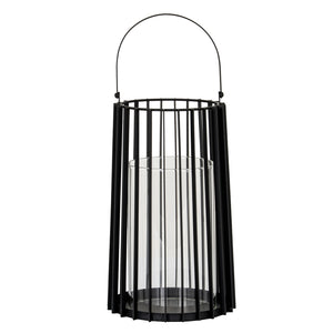 Lynk Large Lantern with Handle and Glass Candle Holder