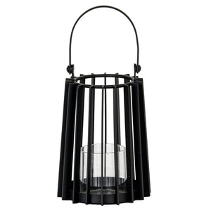 Lynk Small Lantern with Handle and Glass Candle Holder