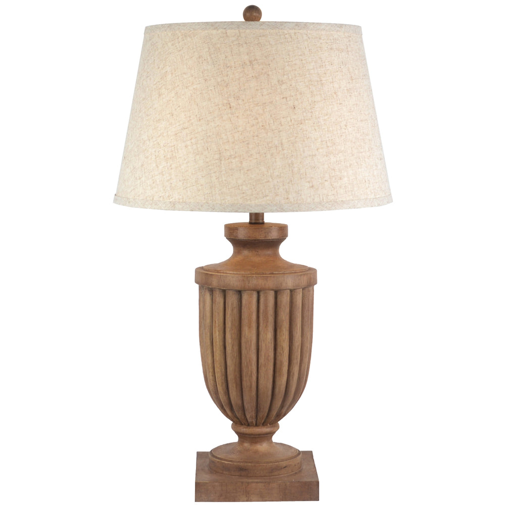 Tassora Table Lamp with Edged Linen Shade
