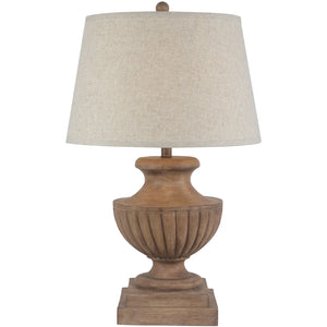Marbelle Table Lamp with Edged Linen Shade