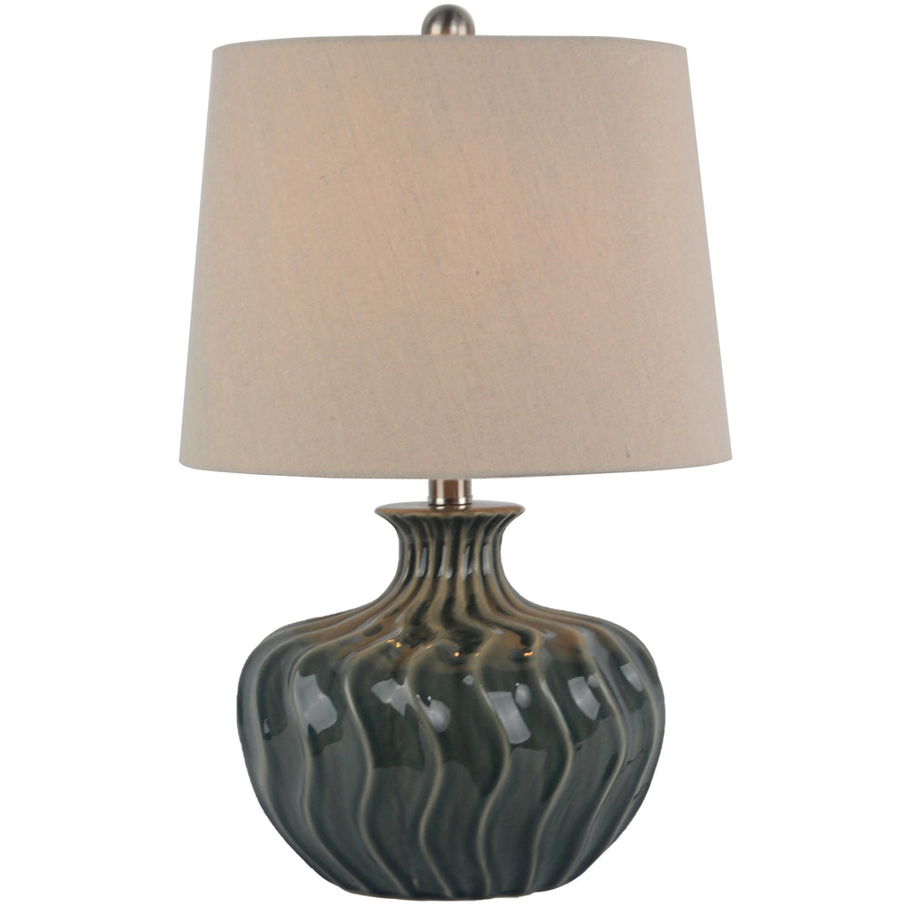 Veyla Ceramic Table Lamp with Linen Shade